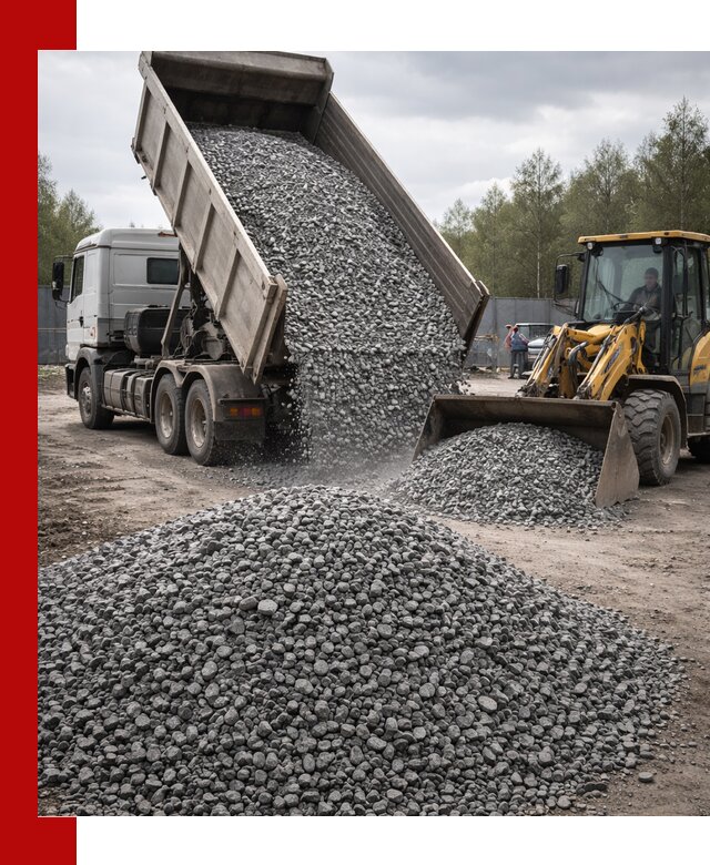 Доставка и продажа щебня гранитного в Коломне