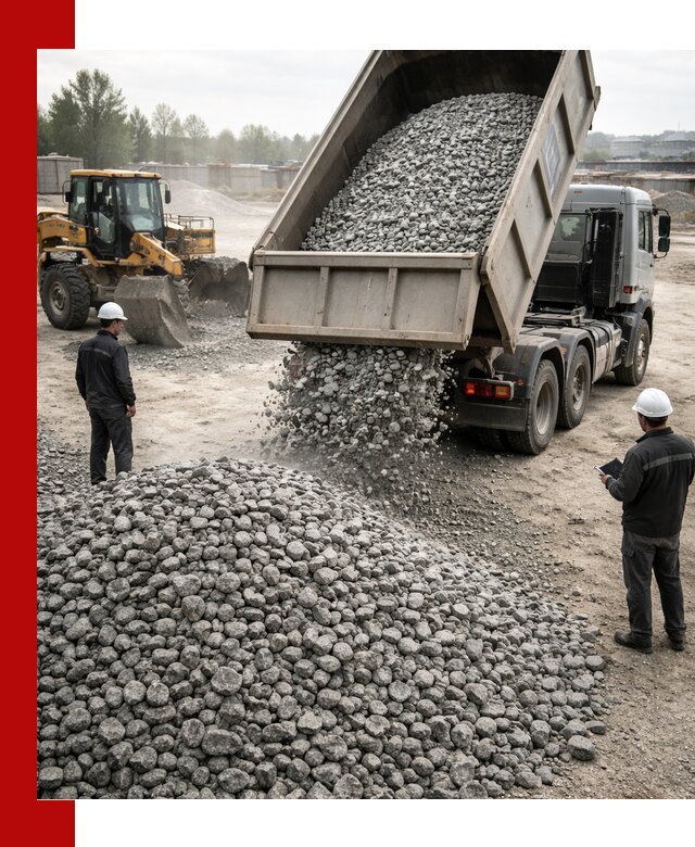 Доставка гранитного щебня фракции 20-40 в Коломне