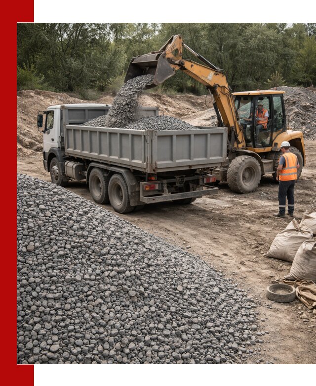 Доставка гравийного щебня в Коломне оптом и в розницу