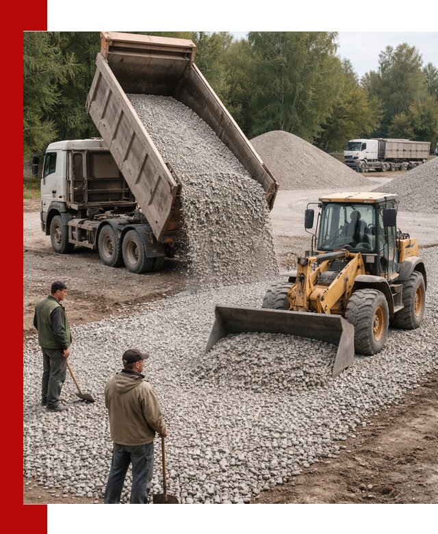 Купить гравийный щебень фракция 20-40 в Коломне с доставкой