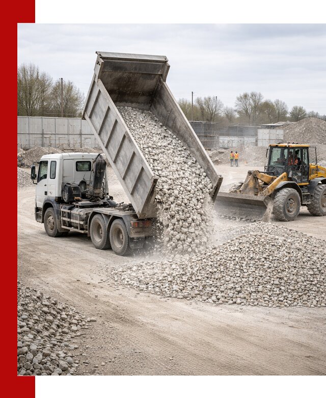 Доставка и продажа известнякового щебня в Коломне