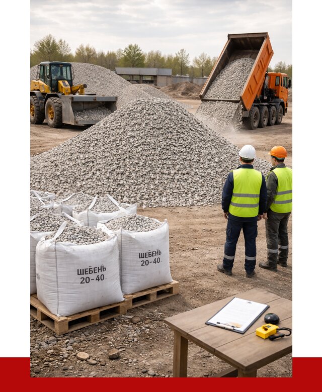 Известняковый щебень 20-40 в Коломне от 2129 р. ПРОНЕРУДКлм