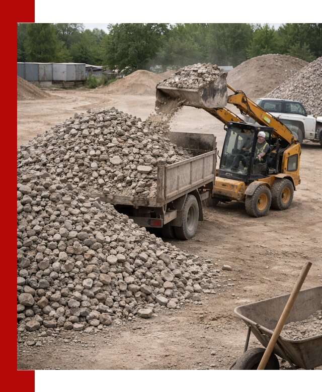 Доставка вторичного щебня в Коломне для строительных работ
