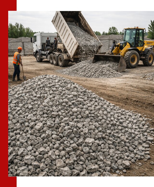 Доставка бетонного щебня фракции 40-70 в Коломне