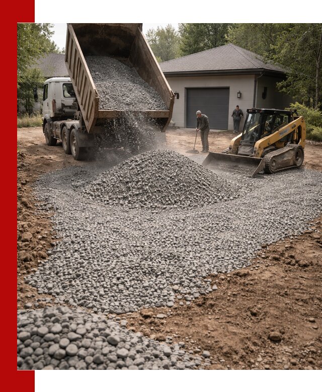 Щебень для парковки в Коломне: доставка и укладка качественного материала