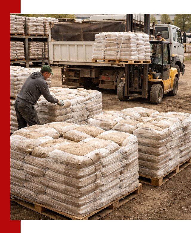 Карьерный песок в мешках с доставкой в Коломне