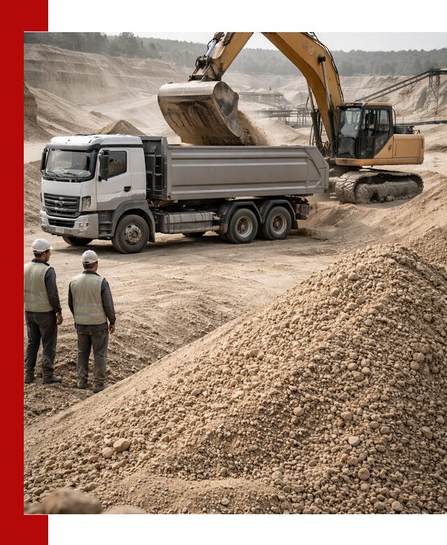 Карьерный крупнозернистый песок с доставкой в Коломне