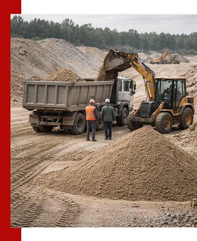 Карьерный среднезернистый песок с доставкой в Коломне