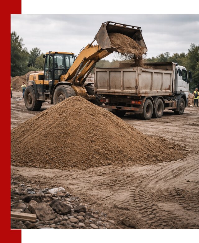 Доставка речного песка навалом в Коломне быстро и выгодно