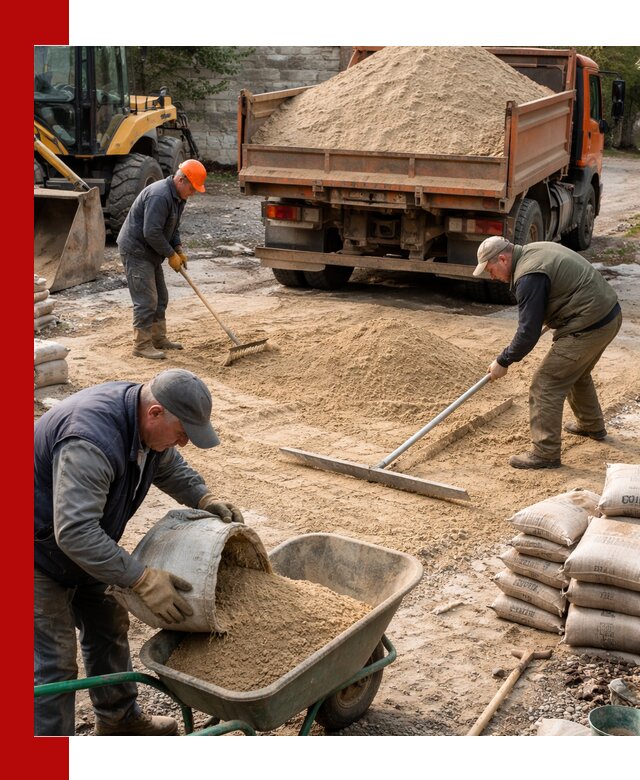 Поставка песка для стяжки в Коломне с быстрой доставкой