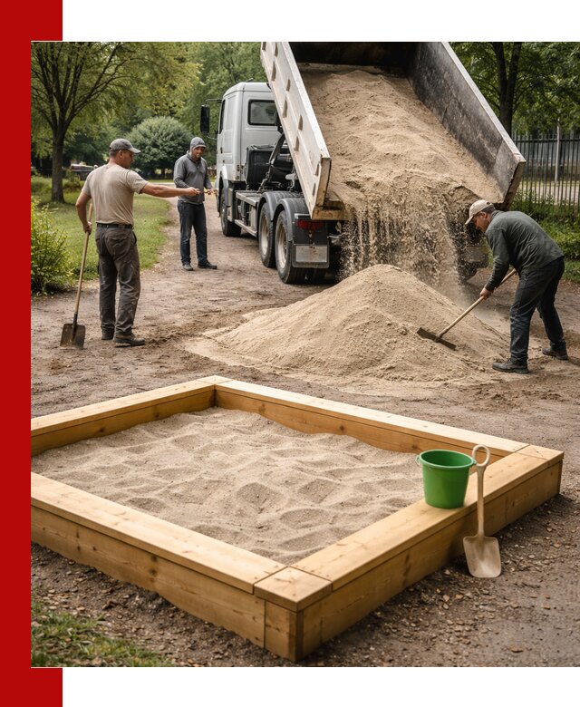 Песок для песочницы с доставкой в Коломне недорого и чистый