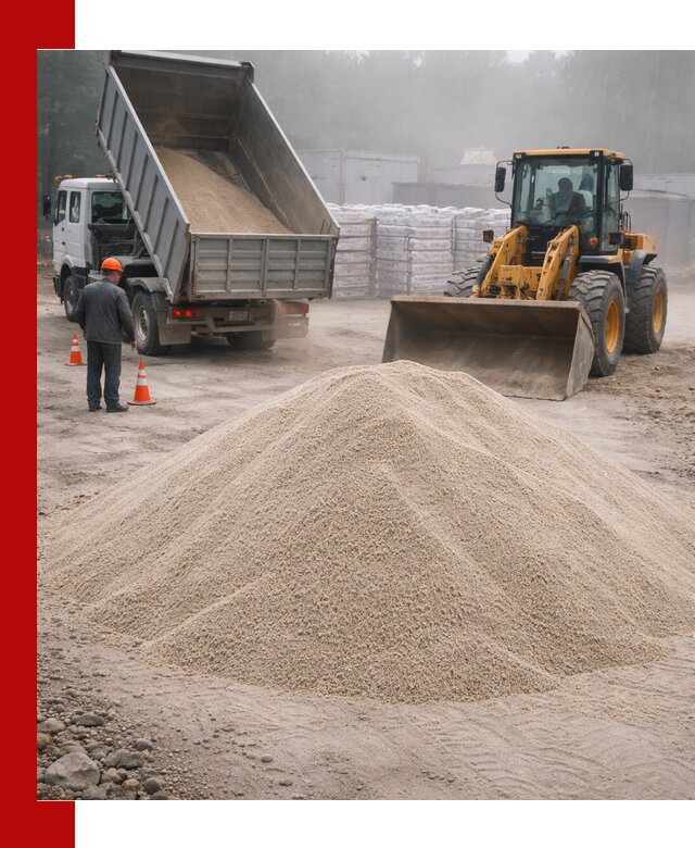 Кварцевый песок фракция 0–8 для стройработ в Коломне