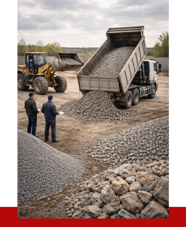 Гравий и камень с доставкой в Коломне от 4258 р. - ПРОНЕРУДКлм