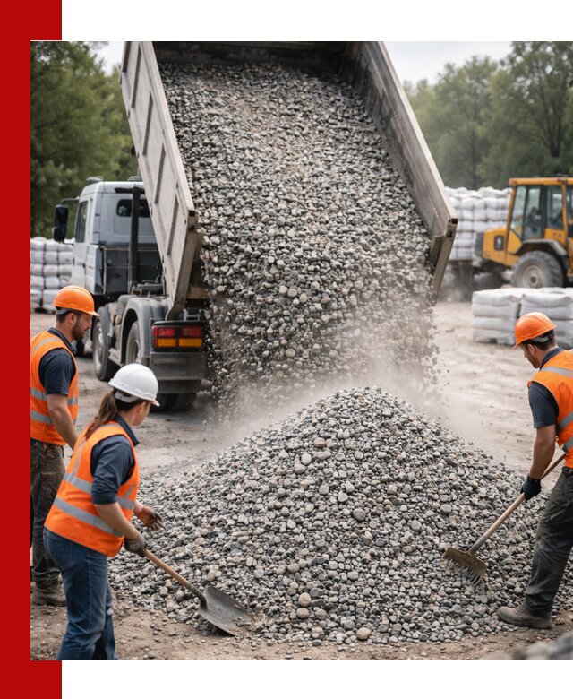 Доставка гравия и камня в Коломне оптом и в розницу