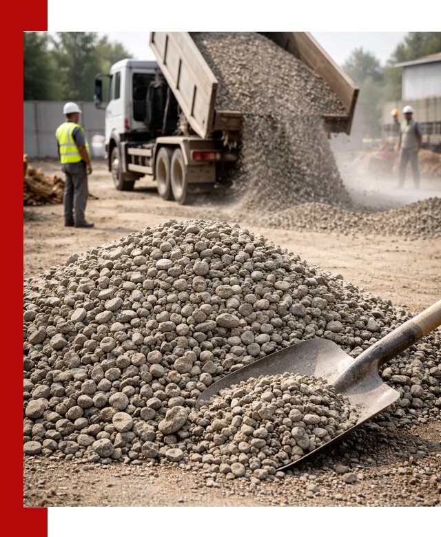 Доставка гравия фракции 20-40 в Коломне с самосвалами