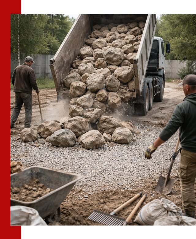 Доставка и укладка булыжника в Коломне