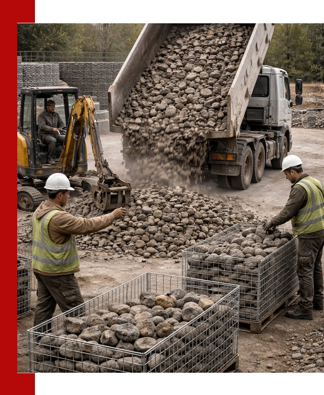 Камень для габионов фракция 100–201 в Коломне