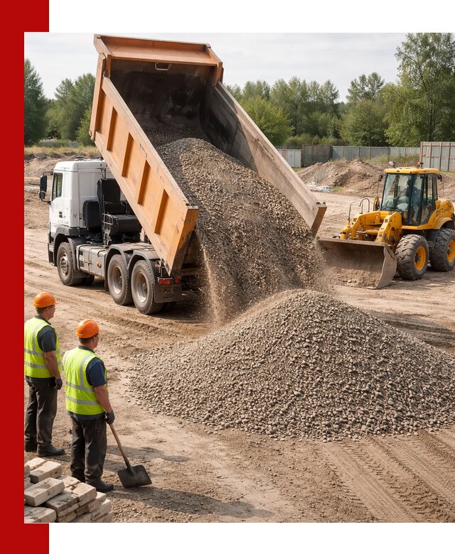 Доставка щебёночно-песчаной смеси ЩПС С7 в Коломне