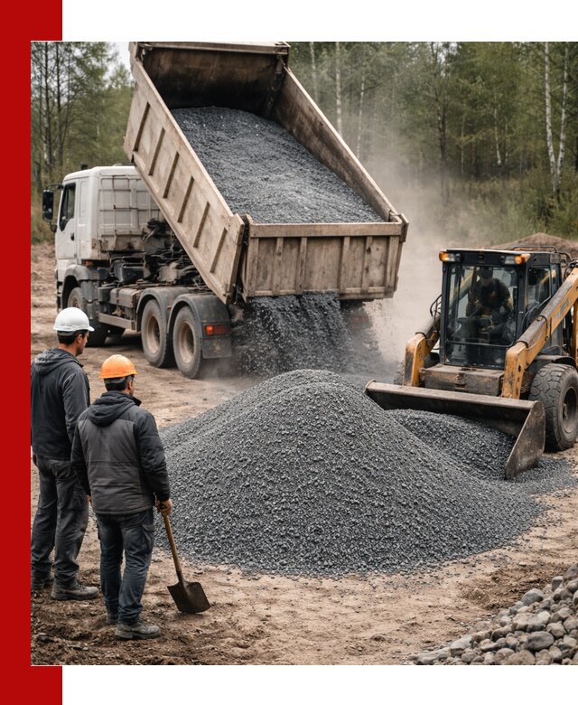 Гранитный отсев 0-5 с доставкой и разгрузкой в Коломне