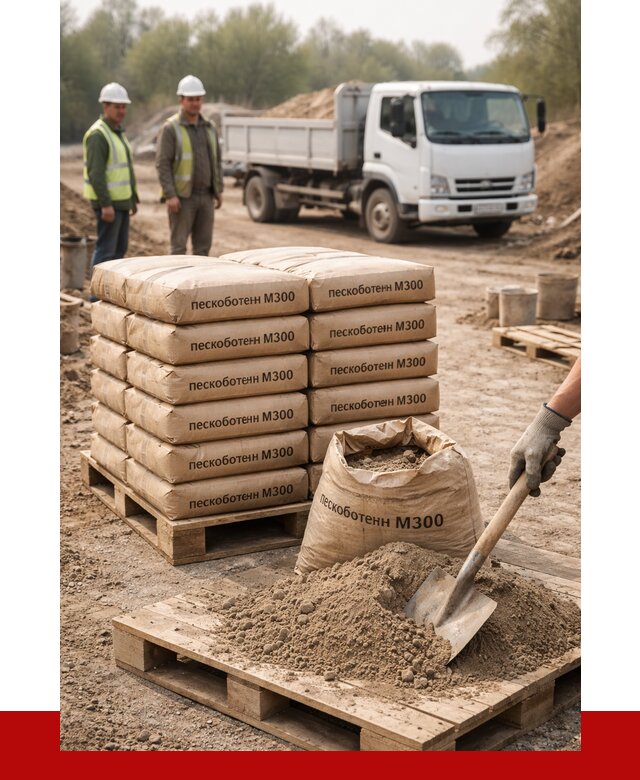 Пескобетон М300 в Коломне с доставкой от 4715 р. за куб | ПРОНЕРУДКлм