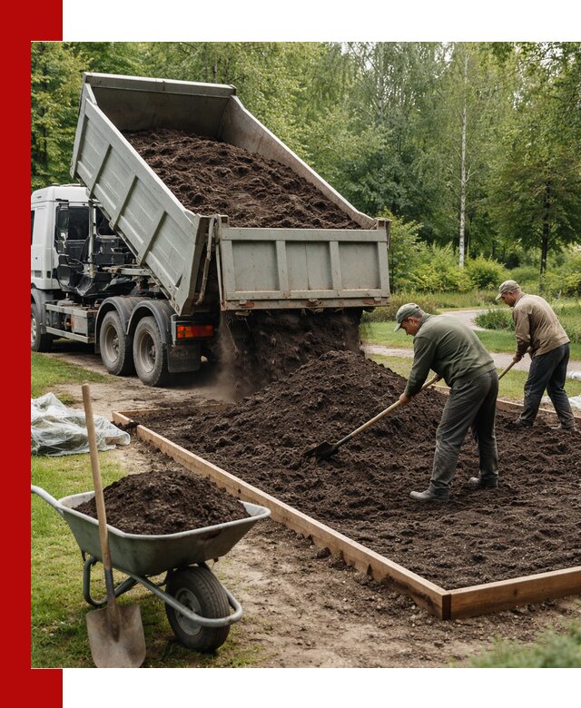 Доставка грунта для озеленения и благоустройства в Коломне