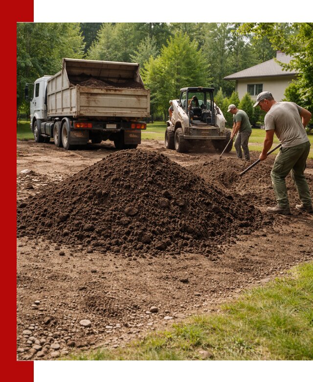 Доставка и укладка грунта для газона в Коломне