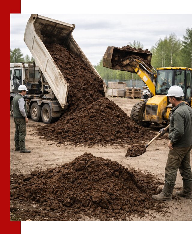 Доставка торфа оптом и в мешках в Коломне