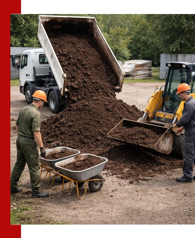 Доставка торфо-земляной смеси в Коломне для огорода и ландшафта