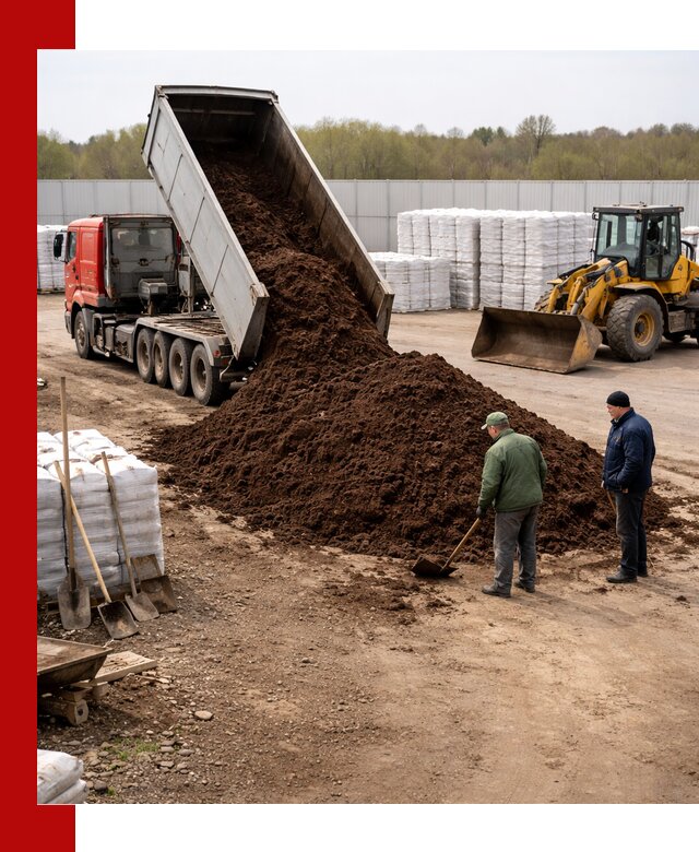 Доставка торфяных смесей оптом и в розницу в Коломне