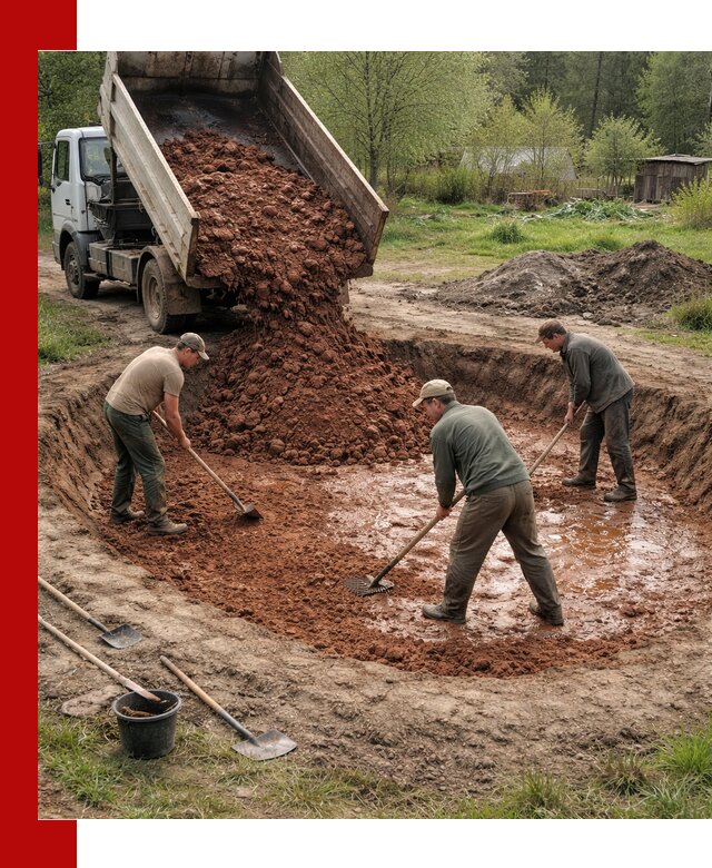 Купить качественную глину для пруда в Коломне