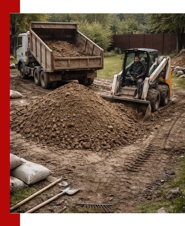 Суглинок для планировки участков в Коломне с доставкой и выгрузкой