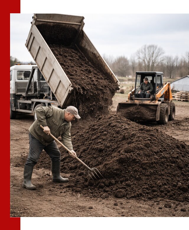 Доставка и продажа перегноя в Коломне быстро и дешево