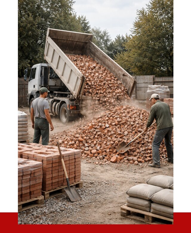 Бой кирпича в Коломне с доставкой от 4258 руб/куб | ПРОНЕРУДКлм