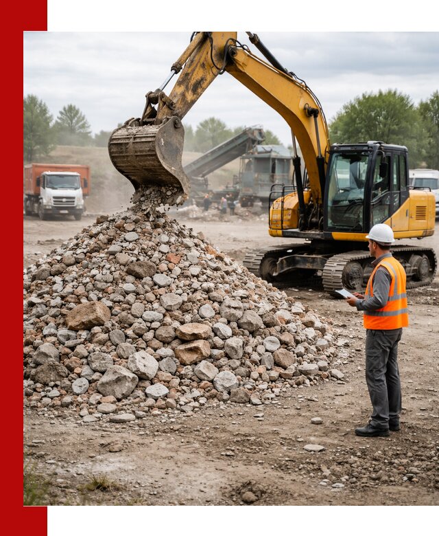 Доставка и вывоз строительного боя в Коломне