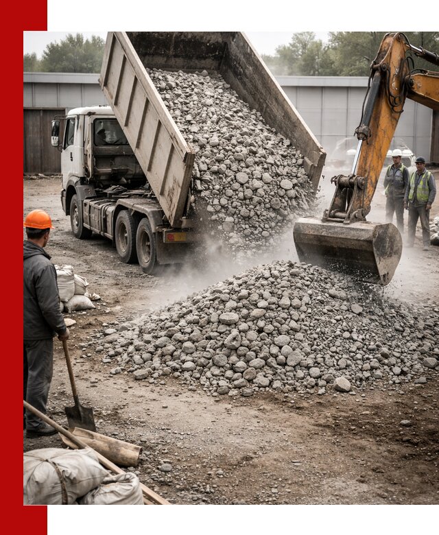 Доставка дробленого бетона в Коломне оптом и в розницу