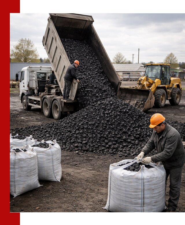 Доставка каменного угля в Коломне оптом и в розницу