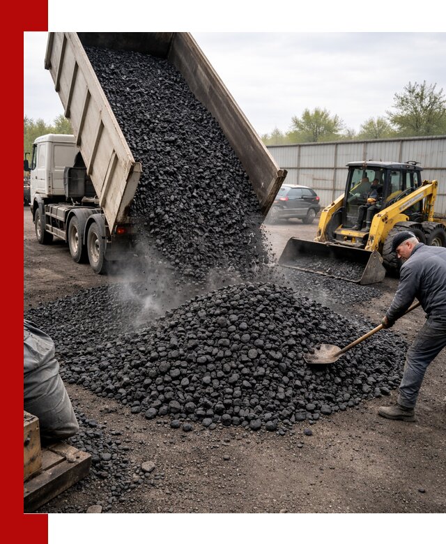 Доставка угля орех в Коломне оптом и в розницу