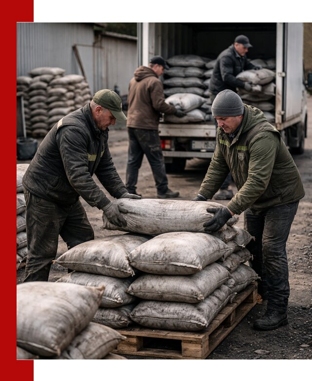 Доставка угля в мешках по выгодным ценам в Коломне