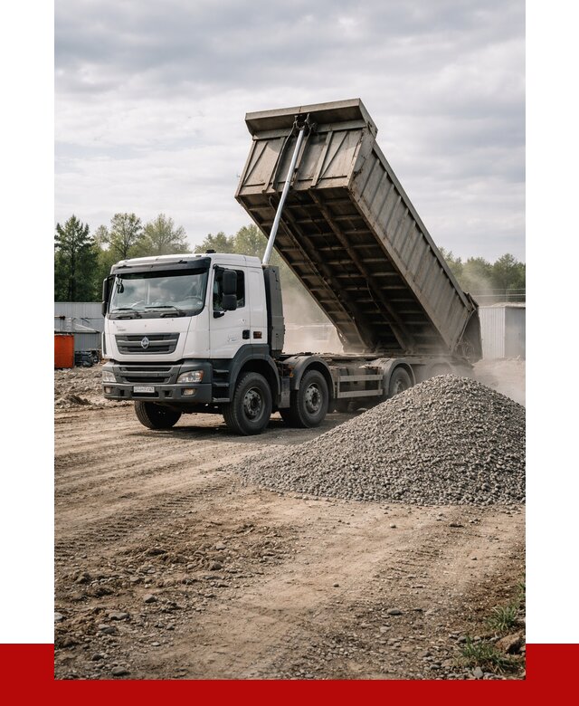 Доставка самосвалом 40 кубов в Коломне от 9125 р. | ПРОНЕРУДКлм