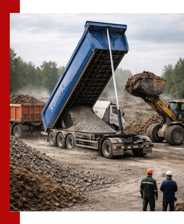 Аренда тонар 40 тонн в Коломне с доставкой материалов