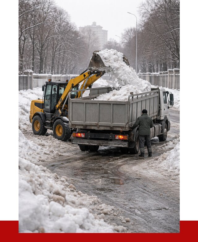 Вывоз снега с погрузкой в Коломне от 3549 р. ПРОНЕРУДКлм