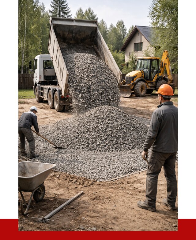 Отсыпка участка щебнем в Коломне от 6590 р. ПРОНЕРУДКлм