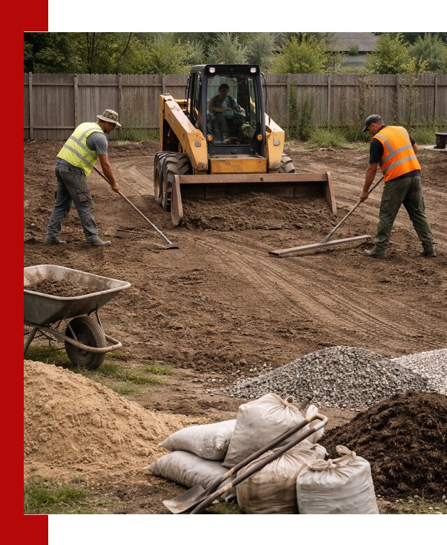Выравнивание участка под строительство и благоустройство в Коломне