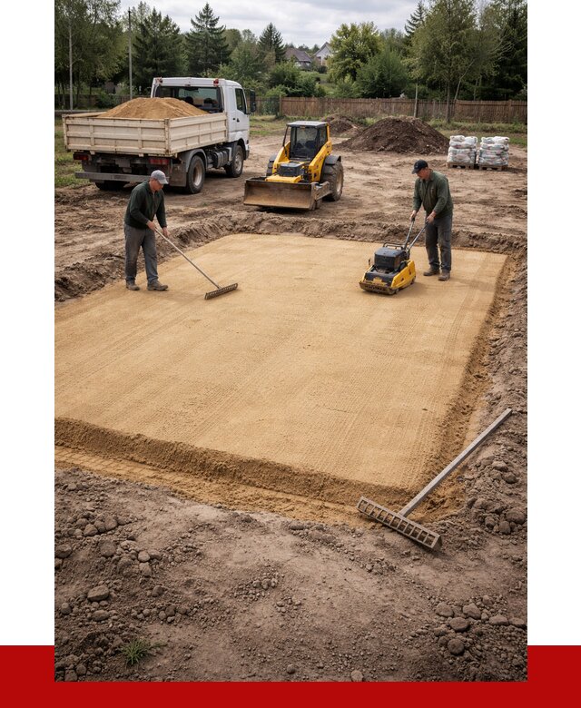 Устройство песчаной подушки в Коломне от 4563 р. ПРОНЕРУДКлм